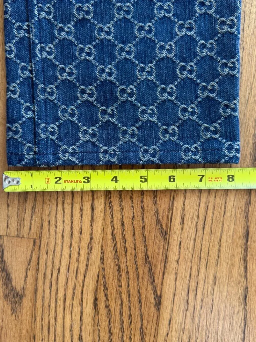 Gucci GG Monogram Denim Jeans Straight Leg Size 34